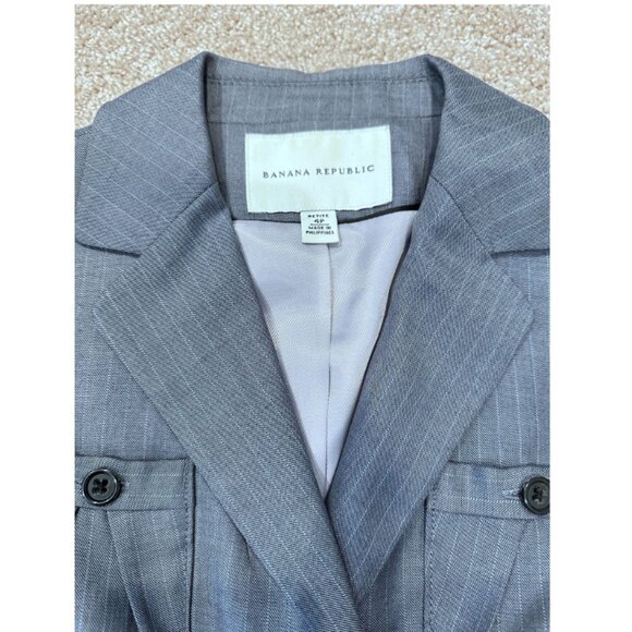 Banana Republic Short-Sleeve Pinstripe Blazer - Picture 3 of 6